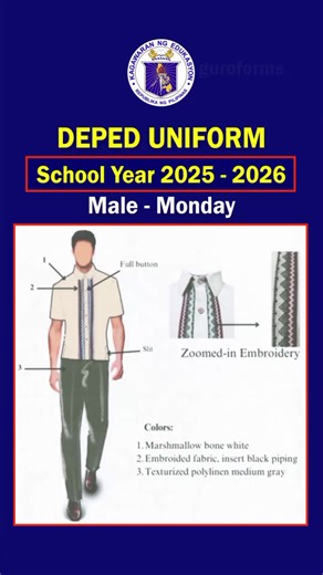 DEPED UNIFORM School Year 2025-2026 DepEd Memorandum No. 028, s. 2025 #teachers #DepEd #guroforms | Guro Forms