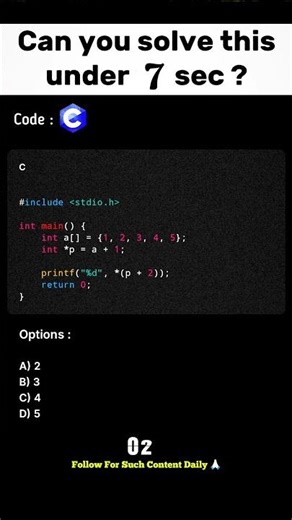 C / C++ Interview Question | Daily Coding Quiz | Shorts | Day 13 : Video 1