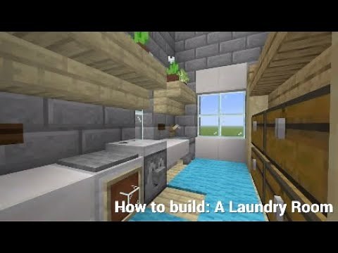 Minecraft Mansion Tutorial - How to Build a Laundry Room!!