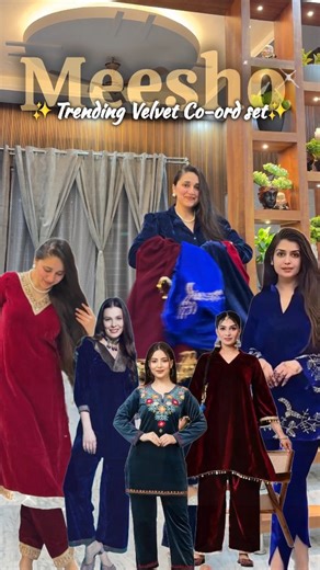 Gurdeep Kour on Instagram: "My Gorgeous Ladies 😍 Comment for "LINKS" 🍁 @meeshoapp ♥️ ( GRAB ALL NOW!! ) 🥳🌸✨️ Product Details are mentioned in the links provided, kindly refer 🥹🫶💕 SHOP NOW!! 🛍🌸✨️ . . FOR MORE FASHION CONTENT FOLLOW @shopaholic_shanu ✨️ . . . . . . [ meesho, meesho velvet suits, meesho partywear velvet suits, meesho velvet coord set, velvet coord set, meesho office wear velvet coord set, meesho velvet suit for office, simple velvet suits, simple velvet coord set, meesho v