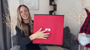 SONGMICS Christmas Ornament Storage Box, 3 Inches 64 Slots, Stackable Christmas Storage Container with Lid, Dual Zippers, Adjustable Dividers, Non-Woven Fabric, Cherry Red URFB036R01