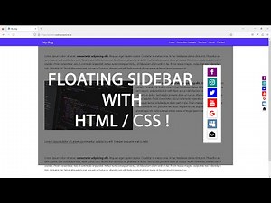 Make a Custom Floating Social Sidebar with CSS & HTML Tutorial