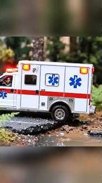 🚑 Ambulance Crash Emergency | Pink Dump Truck Disaster Mini Diorama
