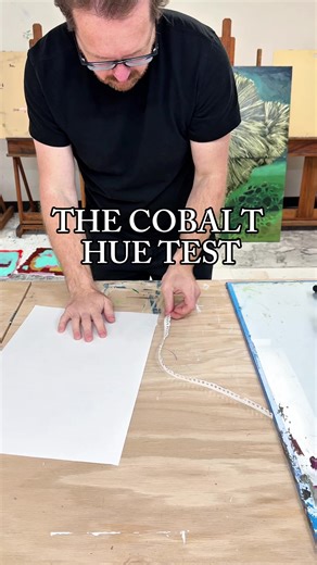 The Cobalt Hue Test **Is your Blue looking “Plastic”?** Many student-grade paints are labeled “Hue,” meaning they are imitations that often include Titanium White. This makes colors like Cobalt Blue look chalky and synthetic on the canvas. To get professional results, you have to “break” the tube color. This is the **Atmospheric Blue Principle.** By mixing a “Hue” with an earth tone and a warm primary, you remove the “plastic” vibration and create a color that has weight and depth. 1. **Burnt Si