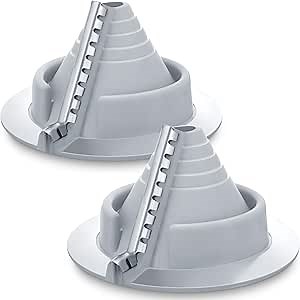 2 Pcs 3/4" - 2-3/4" Metal Roof Pipe Flashing Vent Boot Epdm Flexible Roof Jack Rubber Flashing Boot, Round Base(Grey)