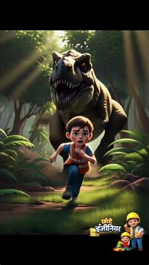 Civil Engineer vs. Dinosaur: Site Par Hungama! #animation #cartoon #baby #छोटेइंजीनियर #kids #funny