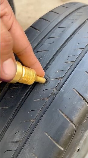 Tubeless Tyre Gun Puncture Repair | Inside View of Tyre Fixing 🔧