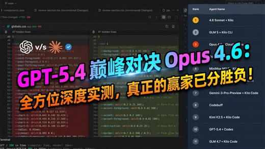 GPT-5.4 巅峰对决 Opus 4.6：全方位深度实测，真正的赢家已分胜负！