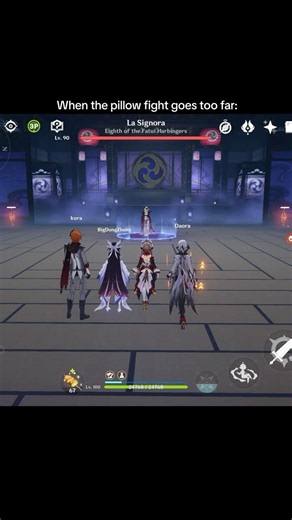 4 Harbingers vs Signora (ft @K‪@Kushala‬Big‪@BigDongZhongYT‬enshinimpact