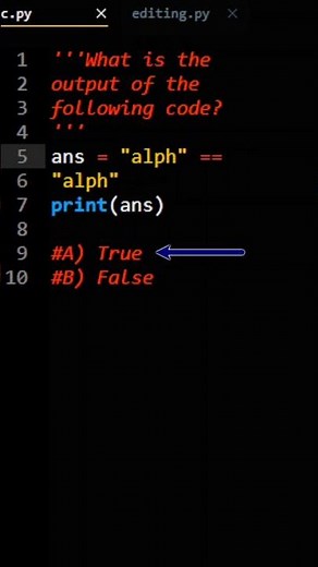 Python Practice Question: ==