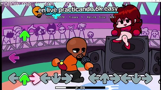 Practicando FNF Mod en Vivo