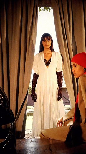 1.2K views | The Eco Silk Pleated Godet Dress & The Leather Glove. | Tibi | Facebook