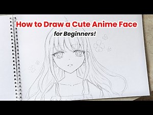 How to draw a cute anime girl face beginners tutorial #animetutorial #howtodraw