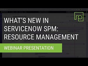 What's New in ServiceNow SPM - Resource Management - 2024