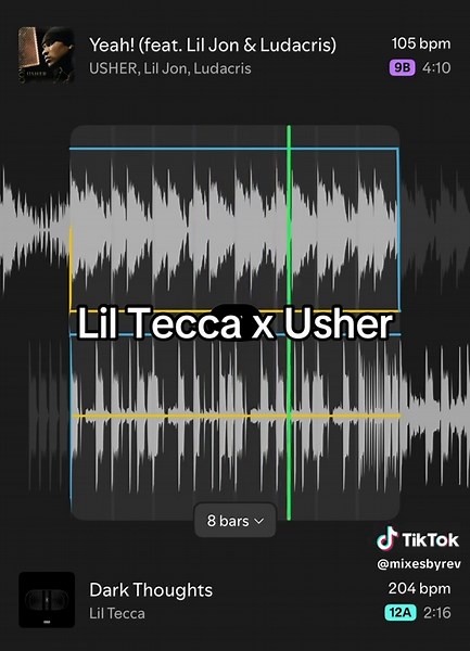 Follow for more mixes - Yeah! x Dark Thoughts #spotifymix #mashup #dj #usher #liltecca