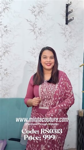 Minna on Instagram: "✨Faux georgette 𝐰𝐢𝐭𝐡 thread 𝐞𝐦𝐛𝐫𝐨𝐢𝐝𝐞𝐫𝐲 𝐰𝐨𝐫𝐤 𝟑 𝐩𝐢𝐞𝐜𝐞 𝐬𝐞𝐭 ✨ ( 3 piece ) Material : Faux georgette Bottom : Shantoon Size chart : M, L , XL ,2XL Price: 999/- www.minnacouture.com Product code : RS0313 * No COD Return or exchange can be done in case of any damage strictly with the proof of opening video within 24 hours of delivery * Shop time (Monday to Saturday) 10am to 7.30pm * Shop Location Press club road, Ernakulam, Kerala Ready to dispatch! Conta