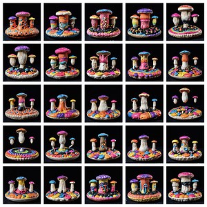 Dancing Clay Mushrooms - Monica Presti