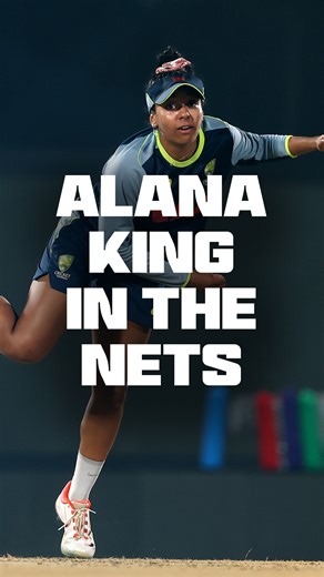 100K views · 751 reactions | Artist at work ️ Following Alana King's match-winning spell for Australia overnight, enjoy 60 seconds of the leggie working on her craft in the nets #CWC25 | cricket.com.au | Facebook