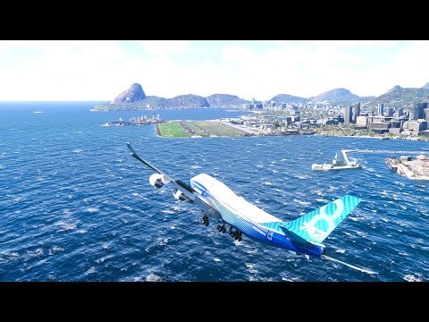 This 747 Landing Is Unreal! Santos Dumont Airport