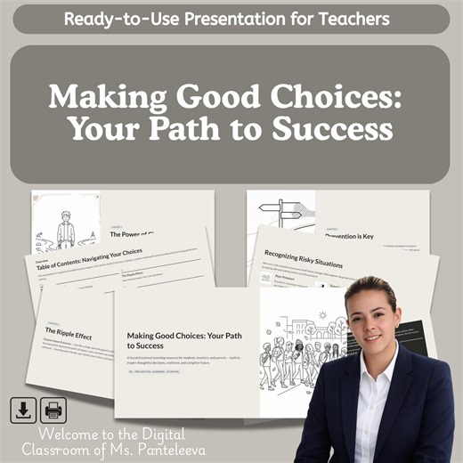 Making Good Choices: SEL Decision-making Workbook for Students, Teachers & Parents | Social Emotional Learning Presentation - Etsy