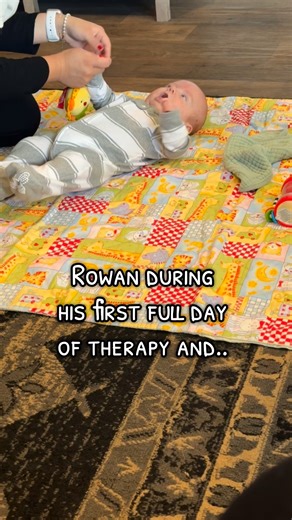 Rowan started therapy this week! He was exhausted after, he worked hard and did so well! #MicroPreemie #PreemieStrong | Jessica Lynch