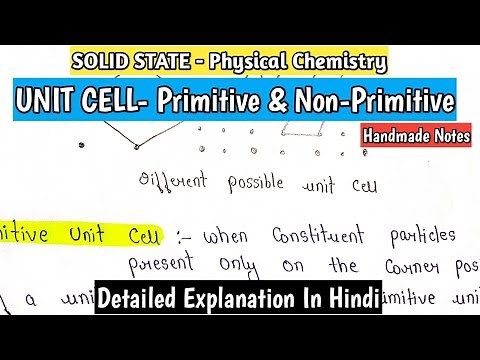 Unit Cell |Primitive & Non-Primitive Unit Cell | Solid State Chemistry | #bsc #msc #chemistrynotes