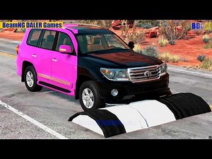 Cars vs Massive Magic Color Speed Bumps – BeamNG.Drive - Beamng DALER Games #888