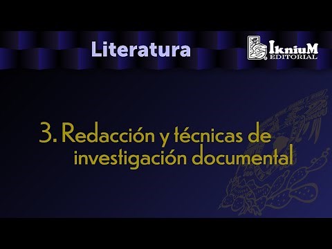 Topic 3. Writing and documentary research techniques. Literature. Bachelor's Degree.