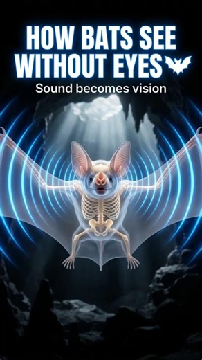 This Animal Sees Without Eyes… In Total Darkness 🦇 #animalanatomy #naturefacts