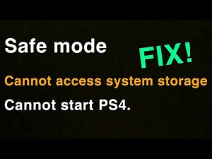 PS4 Cannot access system storage HOW TO FIX!