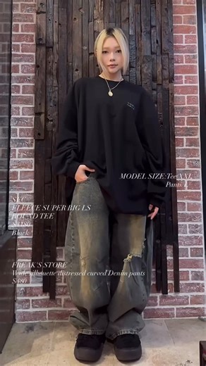 See See/SFC/DCDT/Beams/Freak‘s Store/TNF/Clesste/Over Print on Instagram: "S.F.C FLEECE SUPER BIG LS ROUND TEE $1180 FREAK‘S STORE Wide silhouette distressed curved Denim pants $480 門市現貨 有Fitting Room可試穿 可IG DM / whatsapp 查詢詳情🔎 網站直接落單👇 supbean.com 🉑️DM留貨 🉑️順豐 門市地址：旺角煙廠街9號興發商業大廈1409室 FT 1409 14/F PROSPER COMMERCIAL BUILDING, 9 YIN CHONG STREET Mong Kok Kln 營業時間：15:00-21:00（每日story更新）"