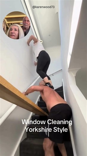Wife Uses Husband as Human Ladder #DIY #creative #cleaning