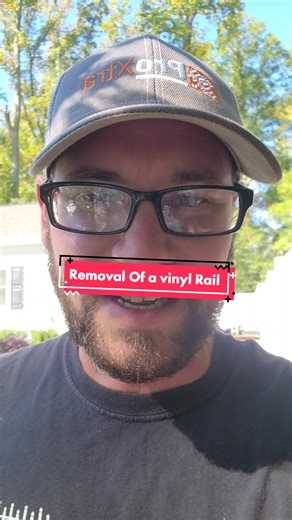 Removing a vinyl rail. #fenceup #fence #fences #teaching #vinyl #removal #fencework #fencecontractor #fyp #foryoupage #foryourpage #foryou