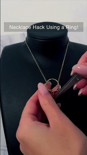 Genius Necklace Hack Using a Ring! 💡Best Jewellery Trick You Must Try! #ring #jewelryaddict #hacks