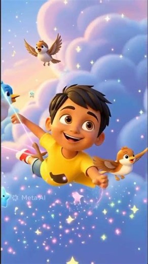 Small story of boy with kite🪁#animation #cartoon #youtubeshorts #viral