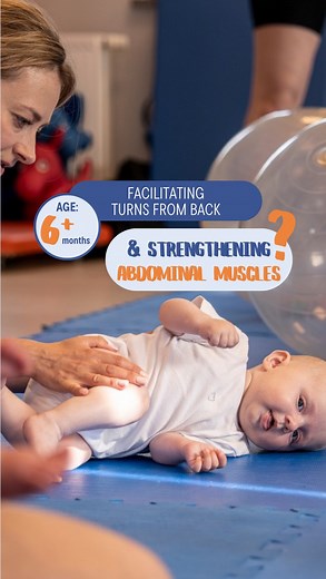 Falmed - Stanisław Faliszewski on Instagram: "How to Help Your Baby Master Rolling from Back to Tummy and Prepare for the Next Motor Skills? 👼 This exercise effectively strengthens the abdominal and trunk muscles, which are essential for your baby to achieve the following milestones: • Rolling from tummy to back • Crawling • Getting on all fours • Sitting ❤️ Additionally, we strengthen the shoulder girdle and head control. 👉 And we ensure the roll is performed in the correct pattern - from the