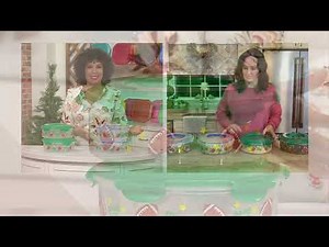 LocknLock Set of 2 Tailgate Print Canisters with Handle Lids on QVC