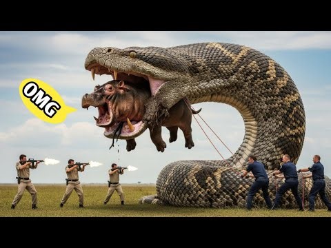 OMG! Massive Snake Attacks Hippo – Unbelievable Wildlife Scene