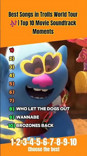 Best Songs in Trolls World Tour 🎶 | Top 10 Movie Soundtrack Moments #shorts