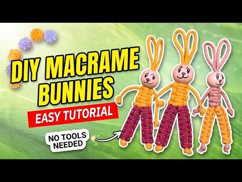 DIY Rope Bunnies 🐰 EASY Macrame Tutorial for Beginners