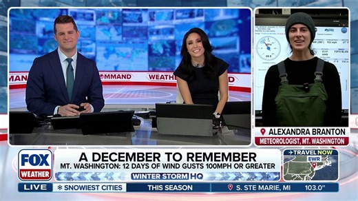 Mount Washington Observatory meteorologist Alexandra Branton joins FOX Weather to discuss extreme conditions on the mountain