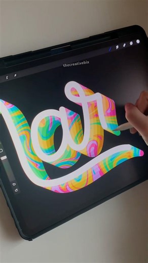 easy 3D lettering #ipad #shorts #digitalart #drawing #colors #lettering #calligraphy #cute #easy