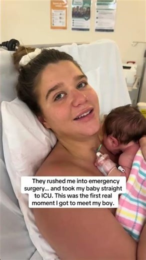 THEY RUSHED ME INTO EMERGENCY SURGERY (Meeting my baby in the ICU) #shorts #hospital
