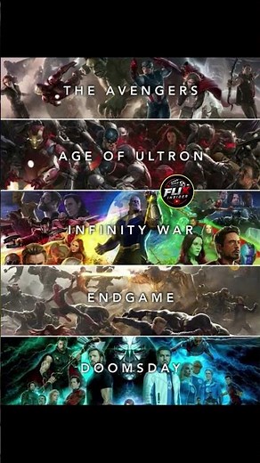 The Avengers ➜ Age of Ultron ➜ Infinity War ➜ Endgame ➜ Doomsday#marvel #doomsday #avengers #endgame