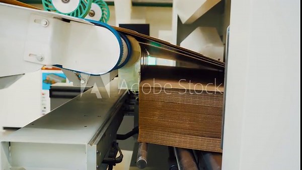 Robotic packing automation cardboard. Hightech automated packaging and inspection system, Sophisticated automated packaging line featuring advanced folding technology and robotic inspection mechanisms