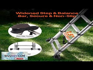 Telescoping Ladder A Frame Stainless Steel Extension Step 16.5ft Portable Ladder Review