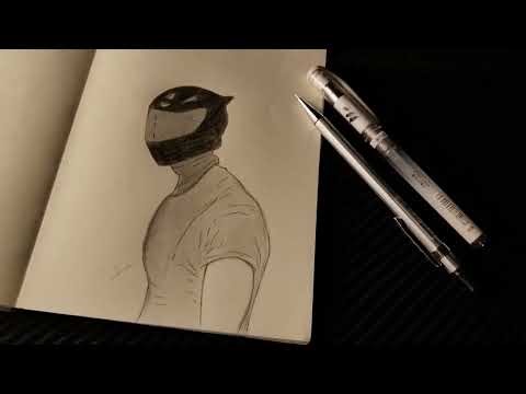 Full Tutorial On Biker Art In 3 Minutes ✨#art #tutorial #bikelover