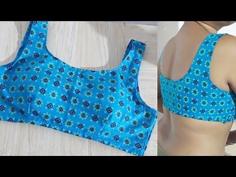 Easy Deep Neck Blouse Cutting and Stitching | बिना अस्तर बाला ब्लाउज | For Beginners |