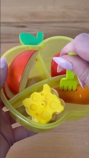 Just got the most adorable baby doll play food bento box snack set! 🍎🥕🧀