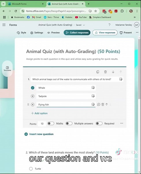 Auto-Grading Quizzes with Microsoft Forms
